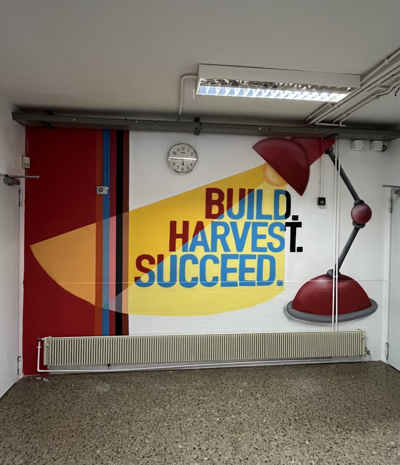 Build Harvest Succeed motto mural bringing a school's values to life